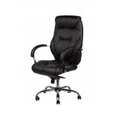 Офисное кресло руководителя Vikont II, повышенной прочности (XXL) экокожа черный 200 кг.