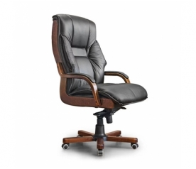 Офисное кресло руководителя Rizar II, повышенной прочности черный (XXL) 250 кг